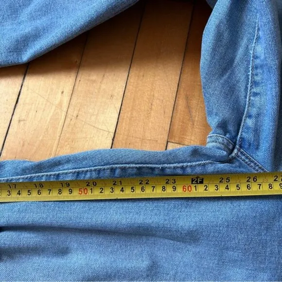 Levi’s Sz 27 Ribcage Straight Ankle Distressed Raw Hem Denim Jeans