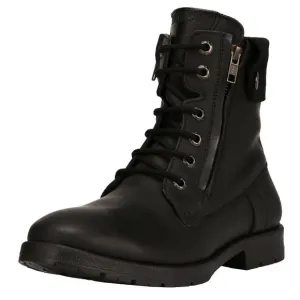 LIBERTYZENO Men's Black  Lace-Up Casual Boots