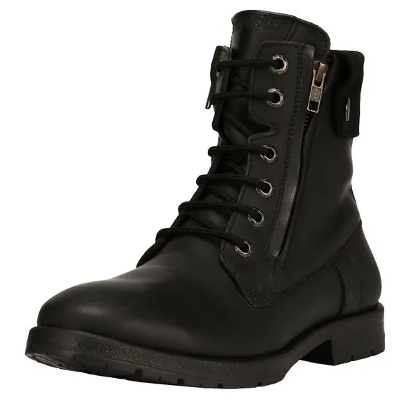 LIBERTYZENO Men's Black  Lace-Up Casual Boots