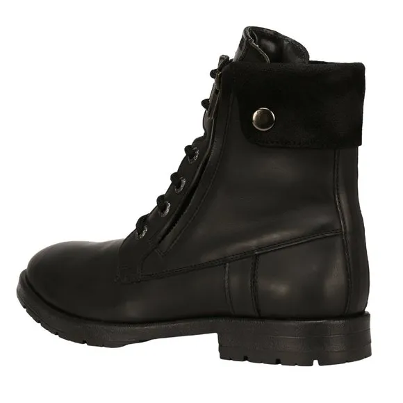 LIBERTYZENO Men's Black  Lace-Up Casual Boots