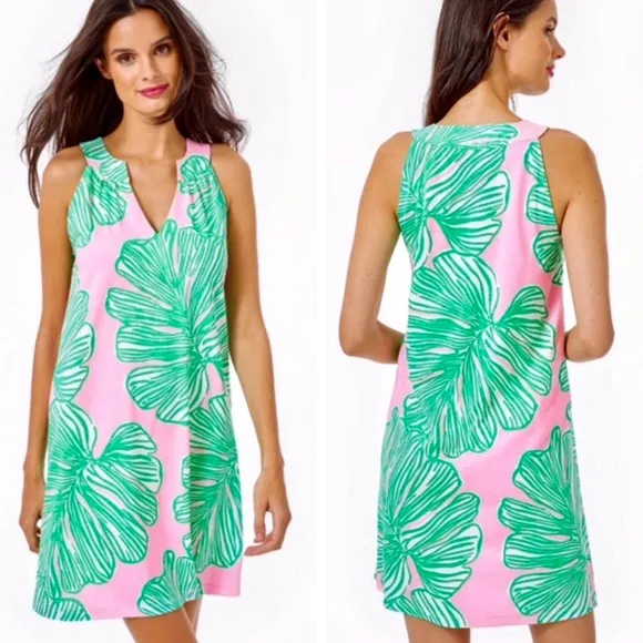 Lilly Pulitzer NWT Ross Shift Dress Who Let The Fronds Out Size XXS