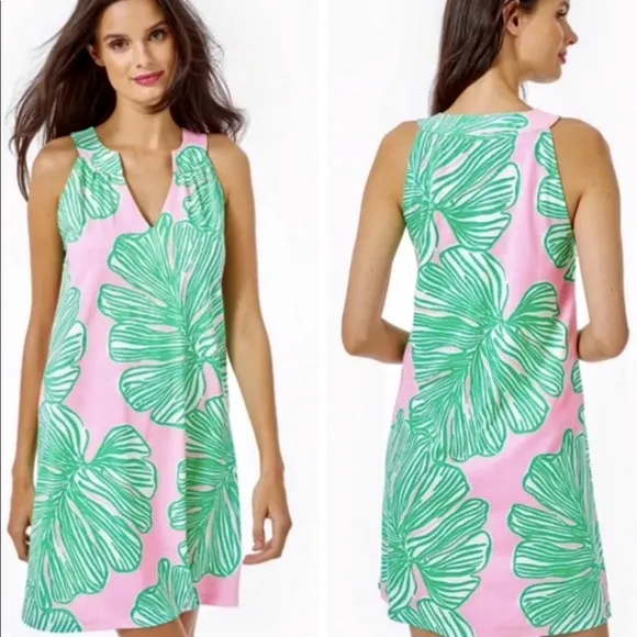 Lilly Pulitzer NWT Ross Shift Dress Who Let The Fronds Out Size XXS
