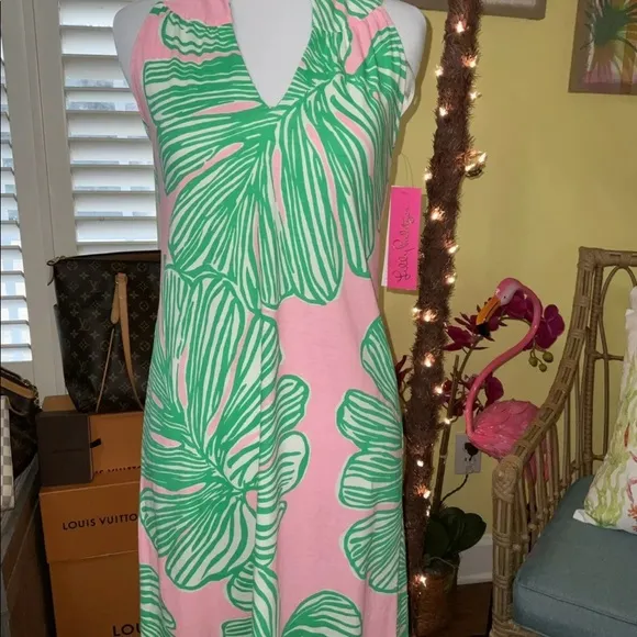 Lilly Pulitzer NWT Ross Shift Dress Who Let The Fronds Out Size XXS