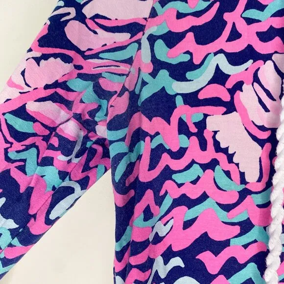 Lilly Pulitzer Rylie Hooded Cover-Up | XXS | Lobstah Roll Print