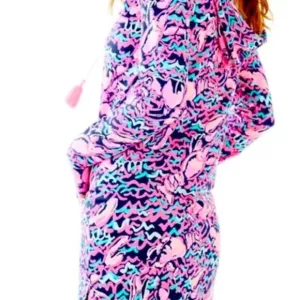 Lilly Pulitzer Rylie Hooded Cover-Up | XXS | Lobstah Roll Print