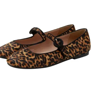Linea Paolo Marley Leopard Print Genuine Calf Hair Ballet Flat Sz 7