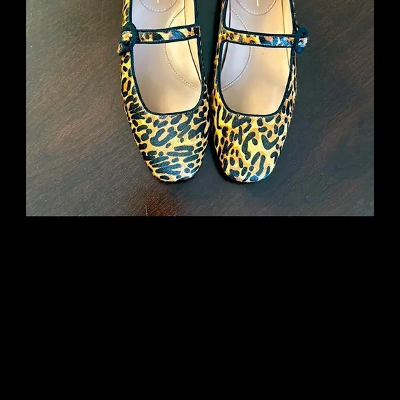 Linea Paolo Marley Leopard Print Genuine Calf Hair Ballet Flat Sz 7
