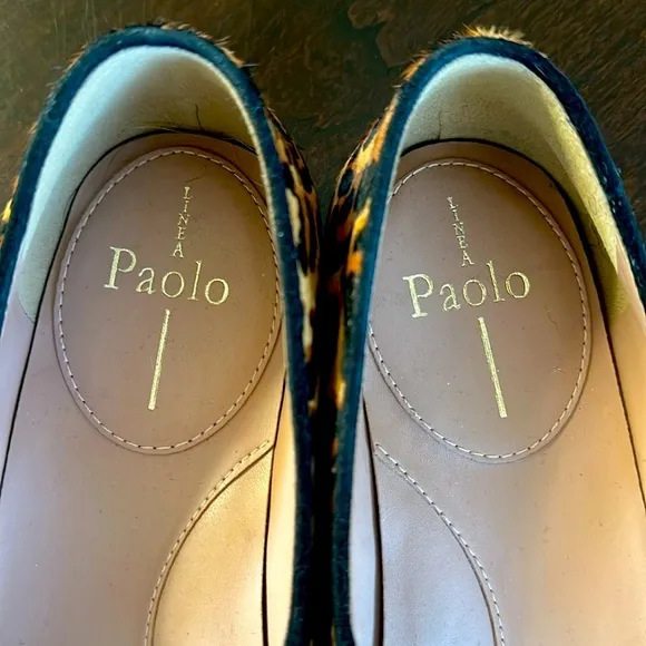 Linea Paolo Marley Leopard Print Genuine Calf Hair Ballet Flat Sz 7