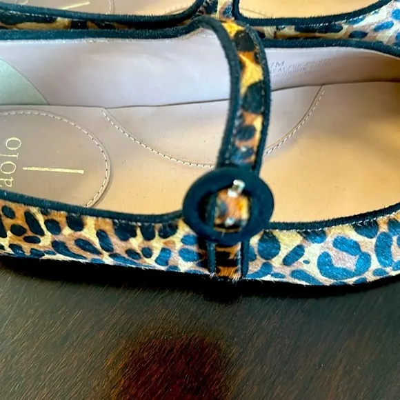 Linea Paolo Marley Leopard Print Genuine Calf Hair Ballet Flat Sz 7