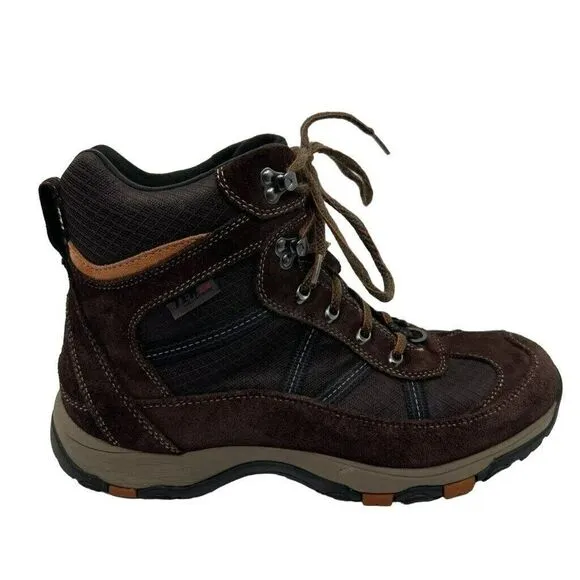 L.L. Bean Mens Tek 2.5 Primasoft Hiking Boots Brown Lace Up Insulated 10.5 M
