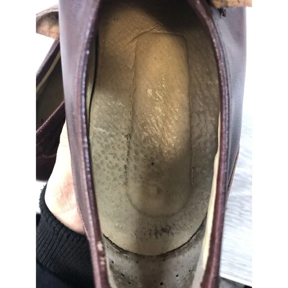 Lorenzo Banfi Men's Brown Leather Horse Bit Loafers Size 9E Made In Italy