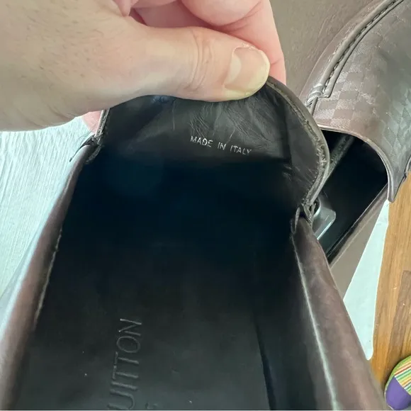 Louis Vuitton Damier Brown Leather Loafers
