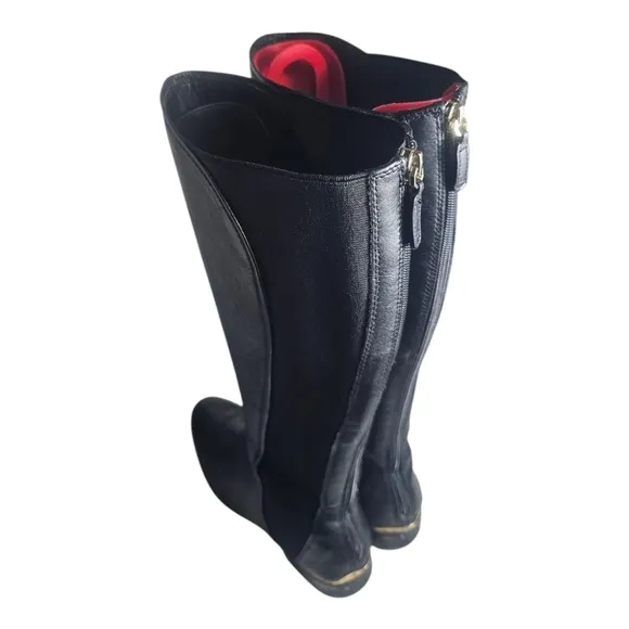 Louise et Cie Black Womens Vallery Elastic Boots