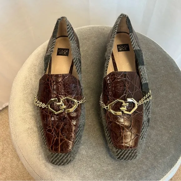 Louise et Cie Leather Loafers Everland Fudge Mutli Sz 9
