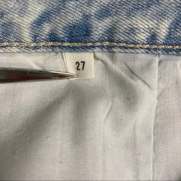 Lovers   Friends Miles Denim Distressed Pencil Skirt (27)