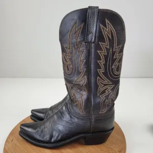 Lucchese 1883 Savannah Boots 7 B Women's N4554 Mad Dog Goat Leather Snip Toe