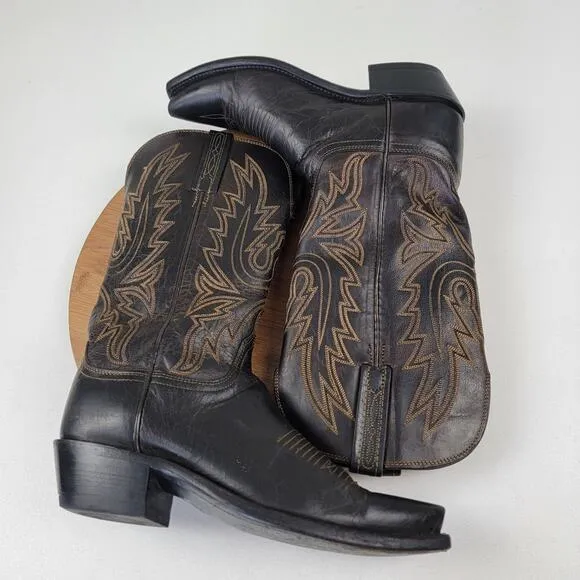 Lucchese 1883 Savannah Boots 7 B Women's N4554 Mad Dog Goat Leather Snip Toe