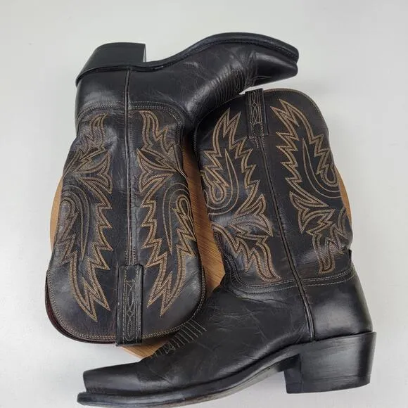 Lucchese 1883 Savannah Boots 7 B Women's N4554 Mad Dog Goat Leather Snip Toe