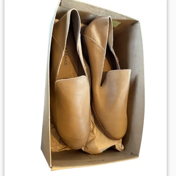 Lucky Brand Women’s Cahill Leather Loafers size 8 Tan (Sesame Saratoga)