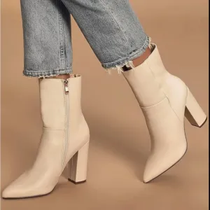 Lulus Women's Dawson Pointed-Toe Mid Calf Boots size 5.5