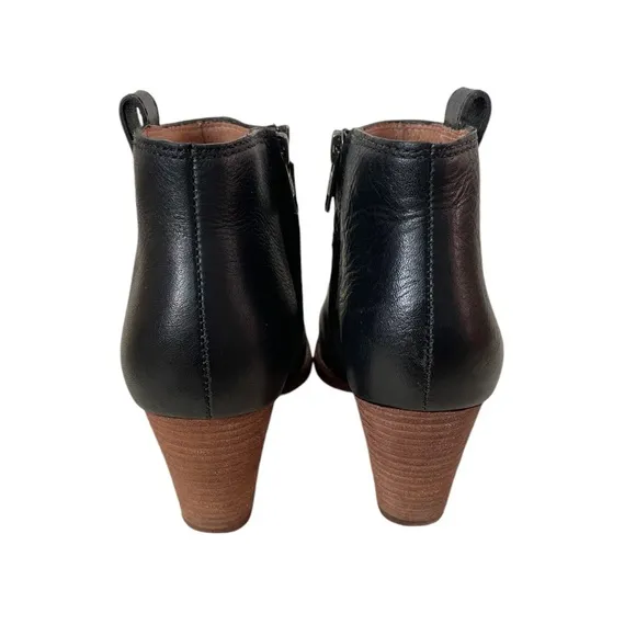 Madewell Billie black leather ankle boots size 8
