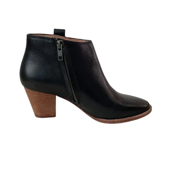 Madewell Billie black leather ankle boots size 8