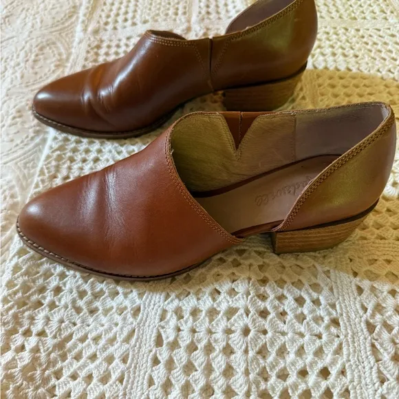 Madewell Brown Leather Loafers Slip-On Style