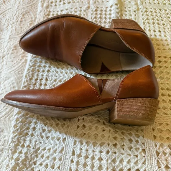 Madewell Brown Leather Loafers Slip-On Style