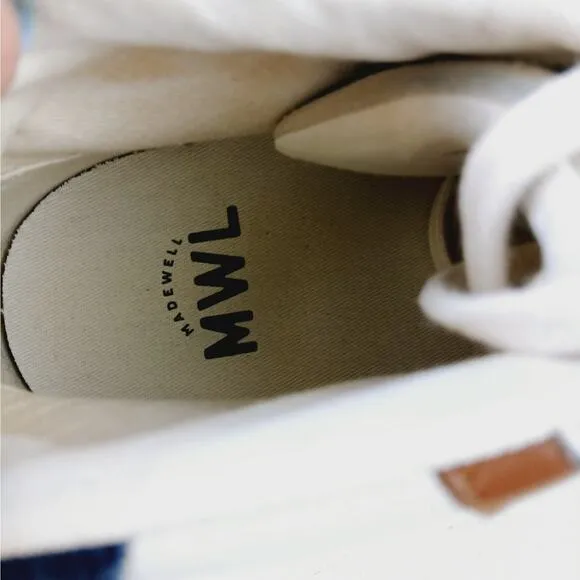 Madewell SZ 8 Sidewalk High-Top Sneakers In Colorblock Leather