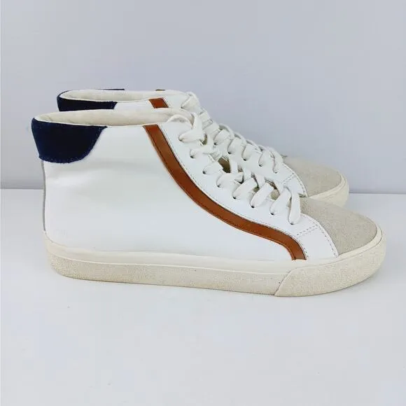 Madewell SZ 8 Sidewalk High-Top Sneakers In Colorblock Leather