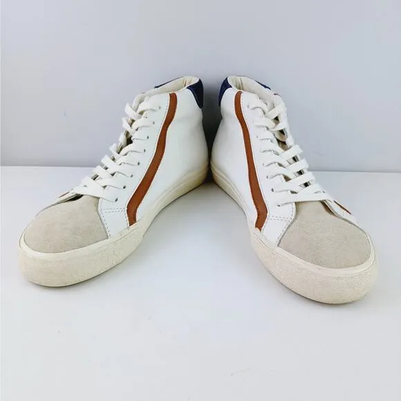 Madewell SZ 8 Sidewalk High-Top Sneakers In Colorblock Leather