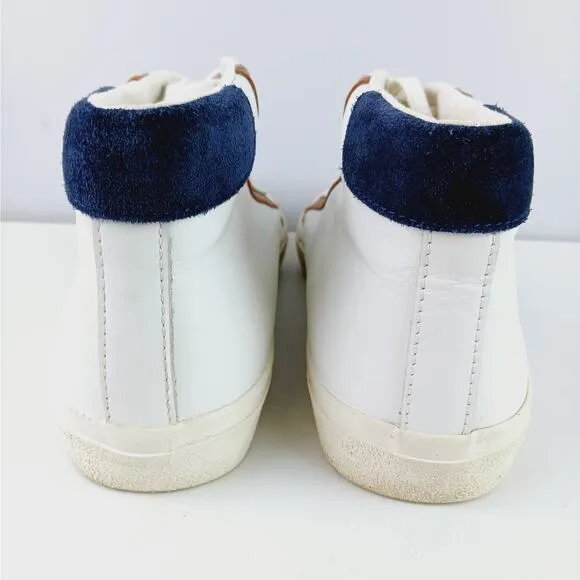 Madewell SZ 8 Sidewalk High-Top Sneakers In Colorblock Leather