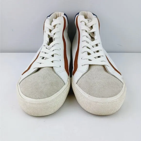 Madewell SZ 8 Sidewalk High-Top Sneakers In Colorblock Leather