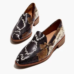 Madewell The Frances Loafer in Snake Embossed Leather Size 5.5