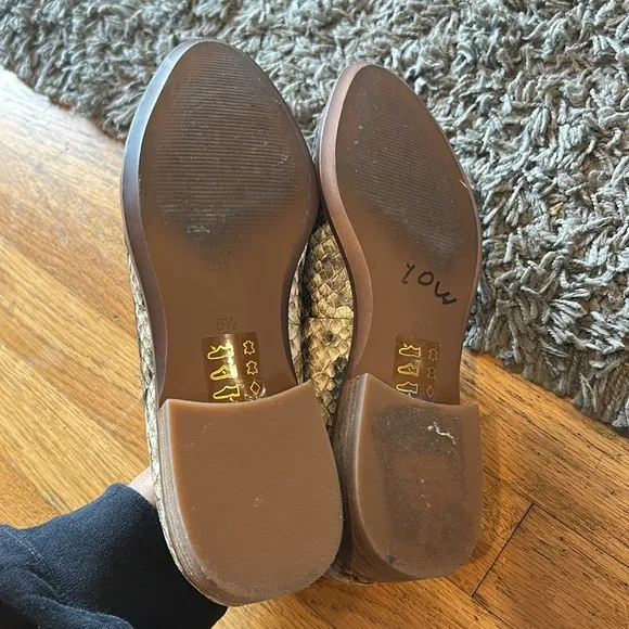 Madewell The Frances Loafer in Snake Embossed Leather Size 5.5