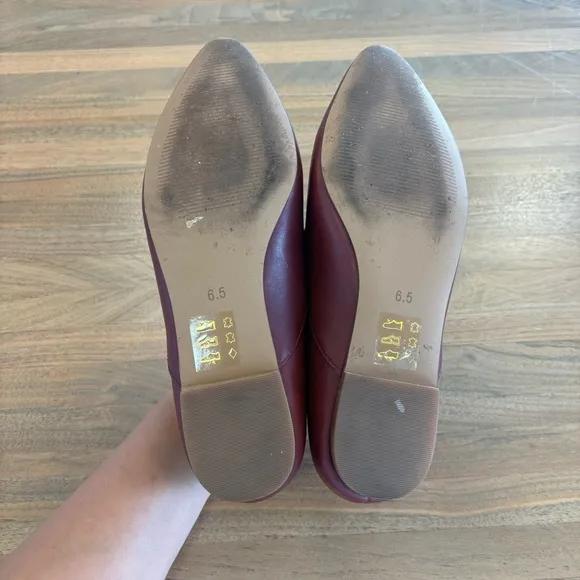 Madewell The Frances Skimmer in Leather, Size 6.5
