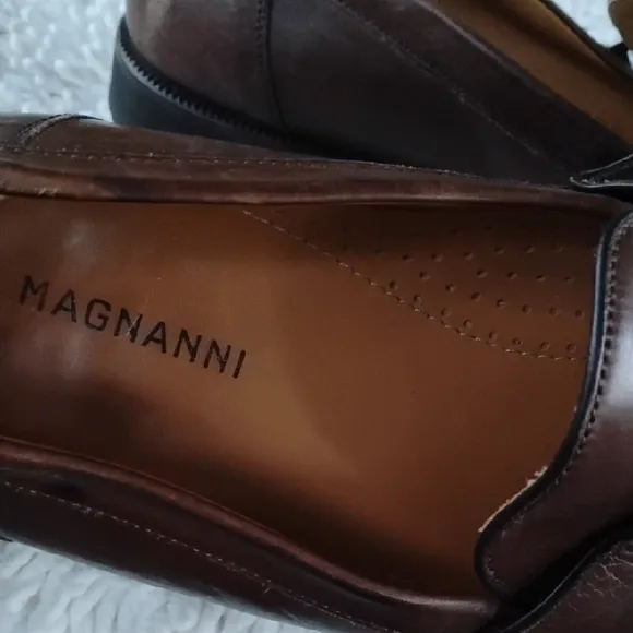 MAGNANNI Brown Leather Loafers