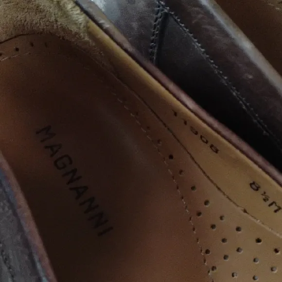 MAGNANNI Brown Leather Loafers