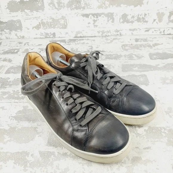 Magnanni for Neiman Marcus Dark Brown Leather Casual Sneakers K520