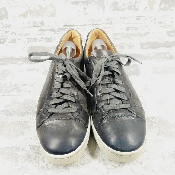 Magnanni for Neiman Marcus Dark Brown Leather Casual Sneakers K520