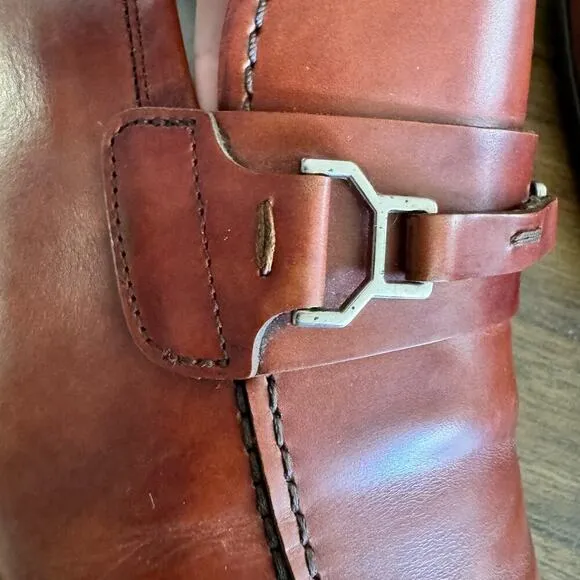 Magnanni Genuine Leather Men’s Slip On Loafers Size 10.5 M Chestnut Brown