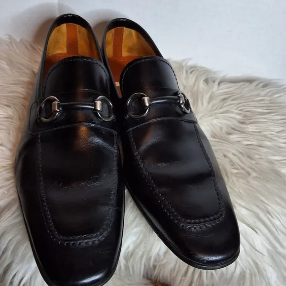 Magnanni Horsebit Black leather Loafers 8.5