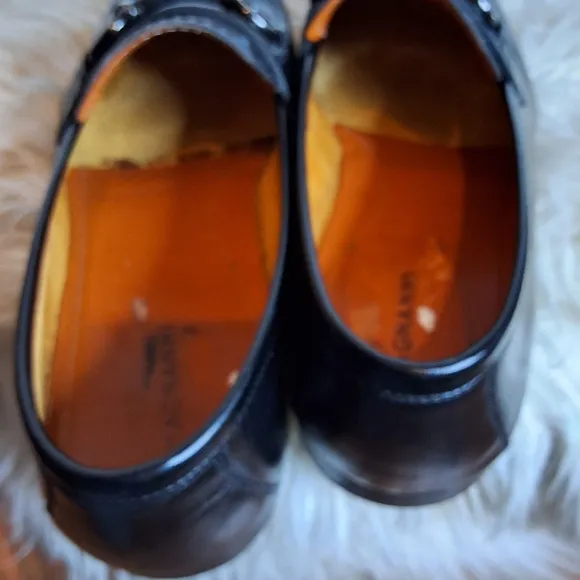 Magnanni Horsebit Black leather Loafers 8.5