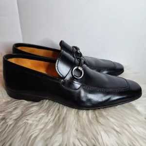 Magnanni Horsebit Black leather Loafers 8.5