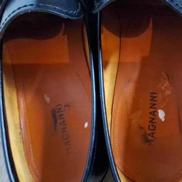 Magnanni Horsebit Black leather Loafers 8.5