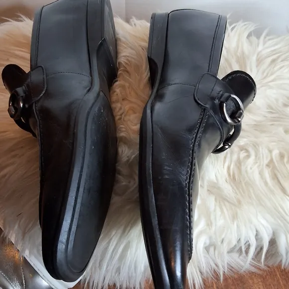 Magnanni Horsebit Black leather Loafers 8.5