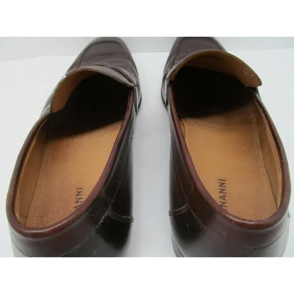 Magnanni Lino Mens Brown Leather Buckle Strap Loafers Size US 9 M