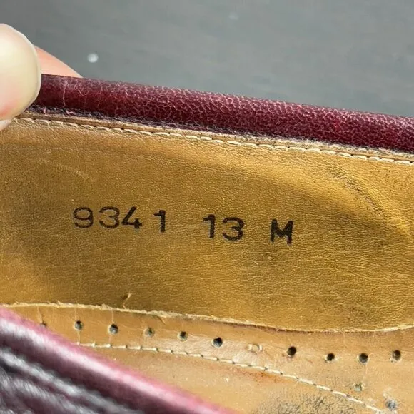 Magnanni Tasselled Leather Loafers Burgundy Size 13