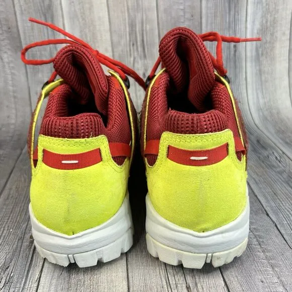Maison Margiela Security Sneakers Men's EU 42 US 9 Red/ Yellow Suede Shoes