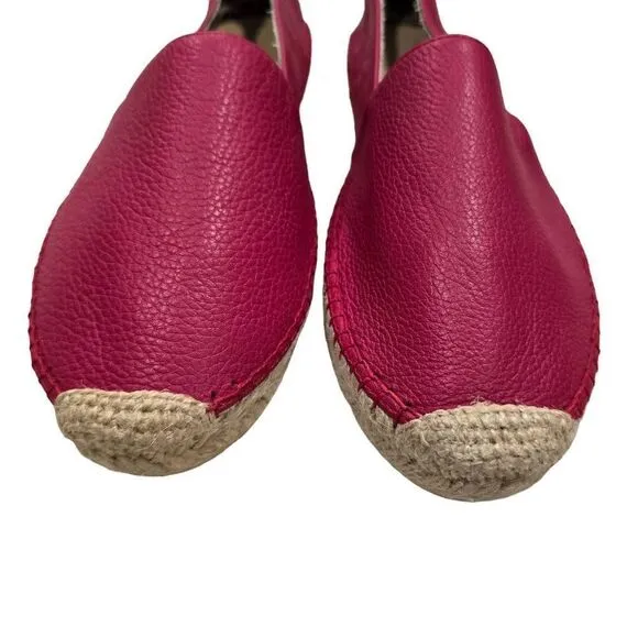 Maje Espadrille Flats Shoes Women's Red Size EU 40 Leather Slip On Outdoor